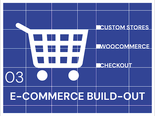 E-Commerce Build-Out - custom stores, WooCommerce, checkout