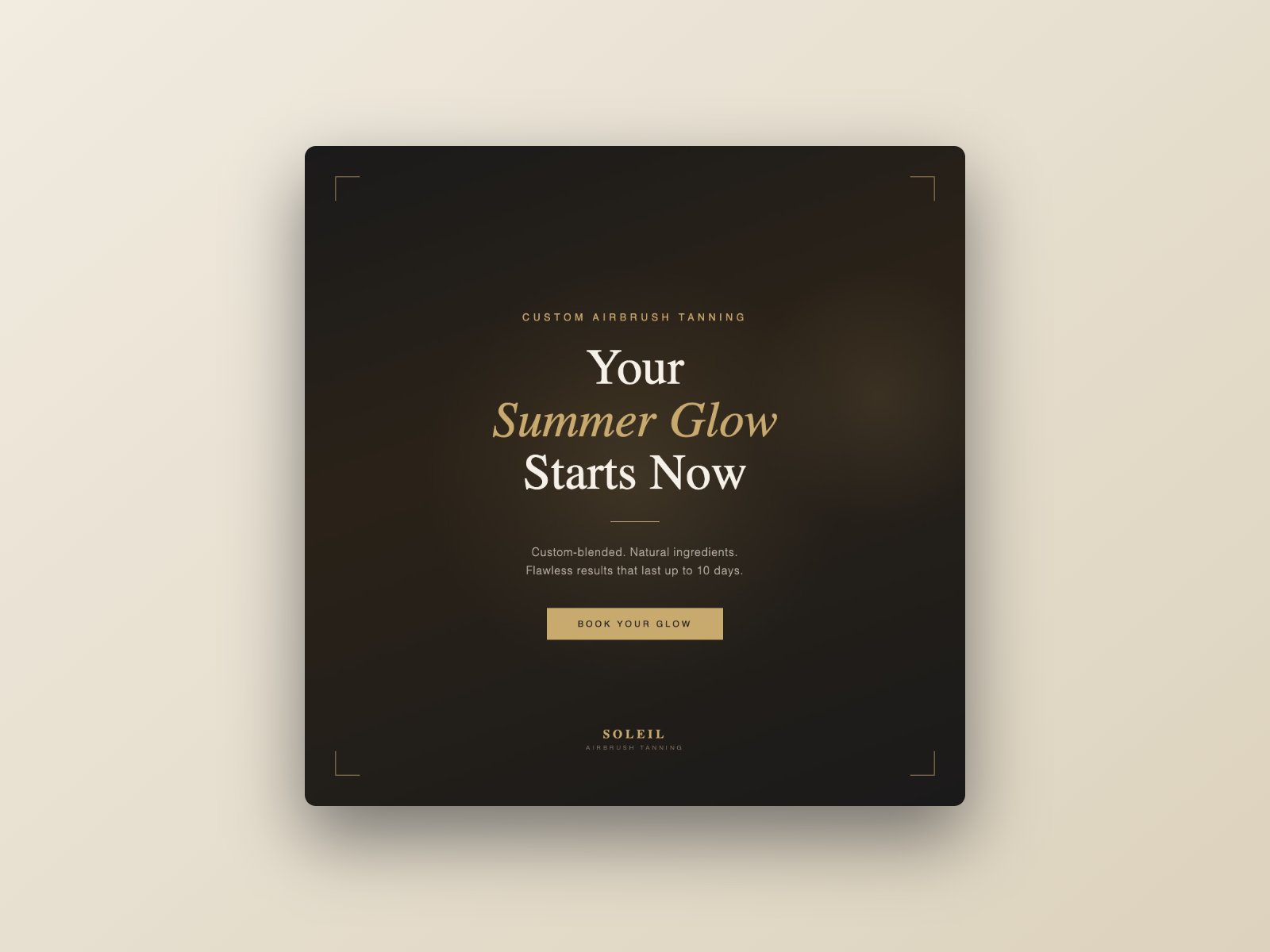 Soleil - golden hour campaign creative