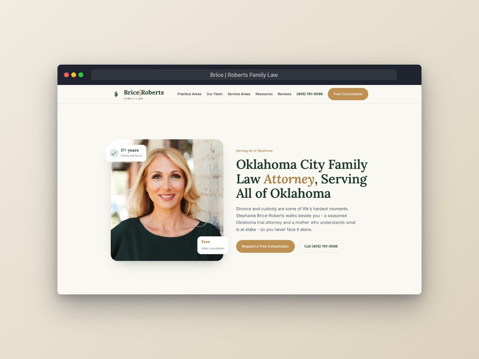 Brice Roberts Family Law - website by Resite360