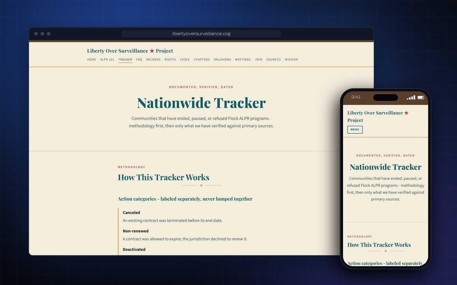 Liberty Over Surveillance nationwide tracker